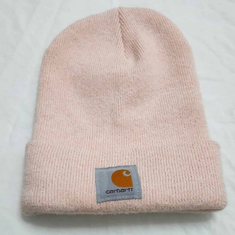 NWOT Carhartt Pink Knit Hat Classic Cuffed Design